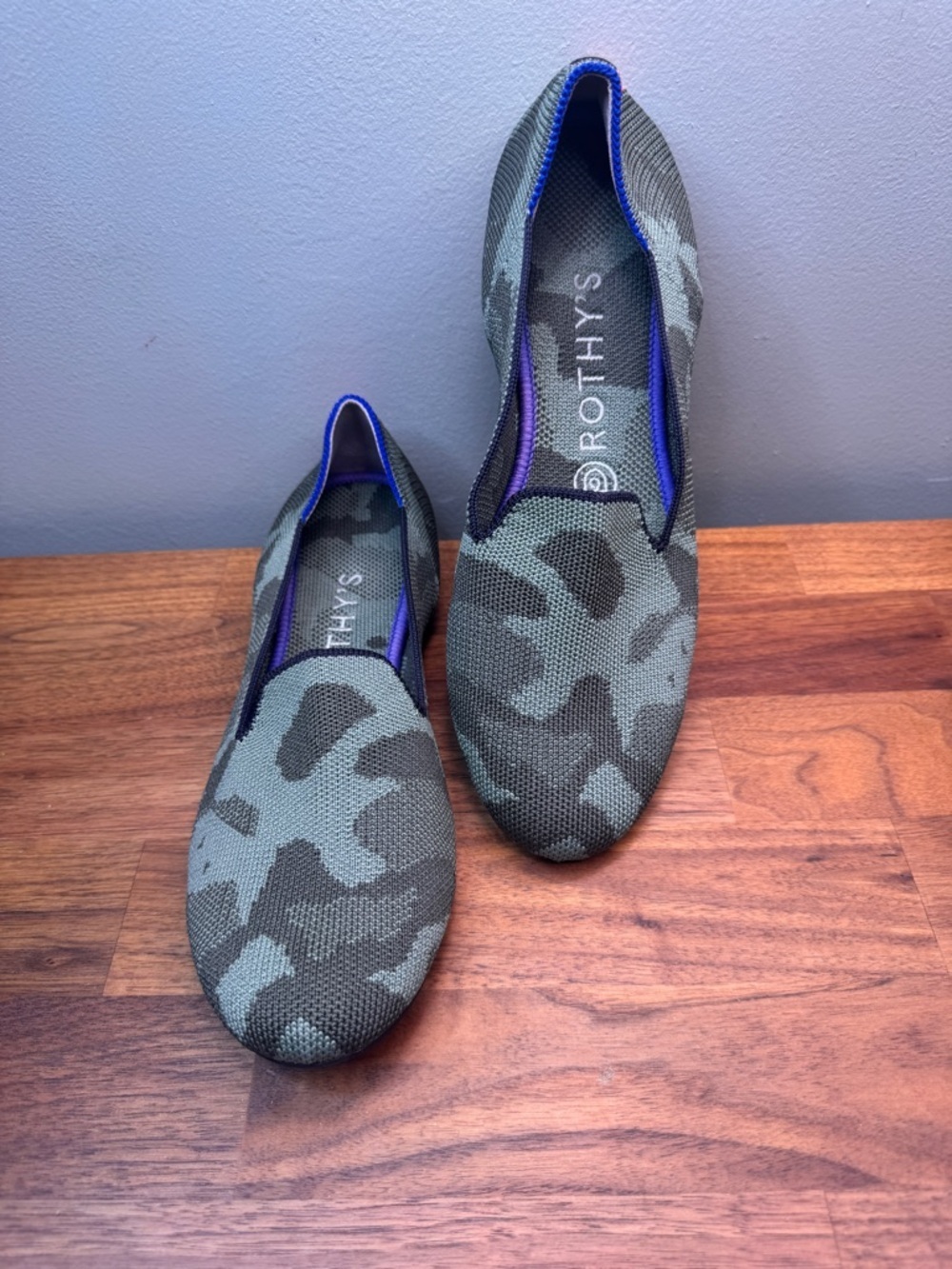 Rothy's The LoaferOlive Green Camo Print Ballet Flats Size 8